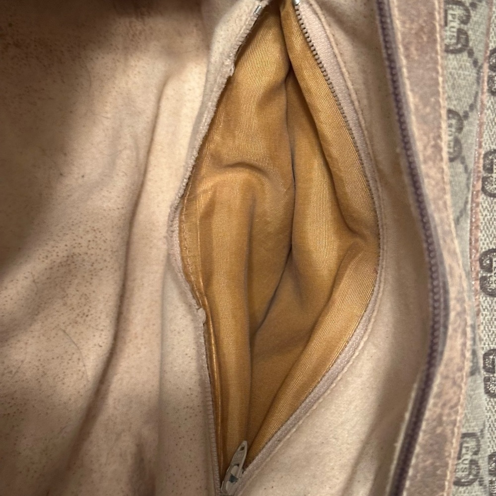 Gucci Plus Boston Bag Brown and Tan Monogram - Picture 8 of 10